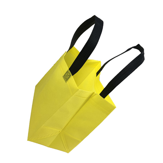 2021 30-60 GSM黄色手柄袋PP非织造织物用于购物袋